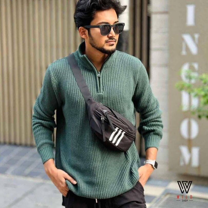 স্টাইলিশ মাল্টি-ফাংশনাল ওয়েস্ট ব্যাগ / ক্রসবডি ব্যাগ - Image 5